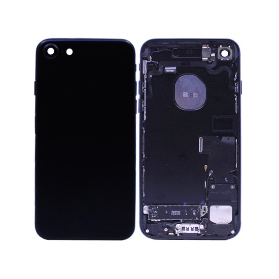 Tampa Traseira com Frame+Flex+Vibrator Apple iPhone 7G Preto Mate Tampa Traseira com Frame+Flex+Vibrator Apple iPhone 7G Preto Mate